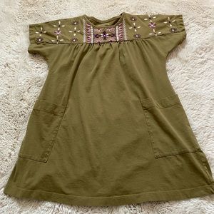Garnet Hill Kids Embroidered Cotton Dress